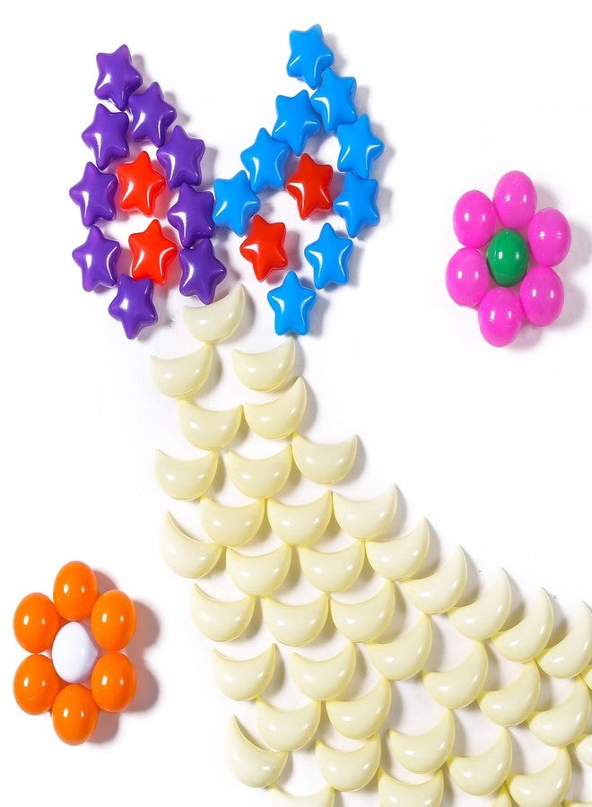 GOGOSO Ball Pit Balls Stars Moon Shapes Plastic Pitballs for Toddler Play Tent Baby Photo Props Kids Pool Water Toys Kiddie Pool Party Decor, Bright Mix 8 Colors,100PCS - Image 5